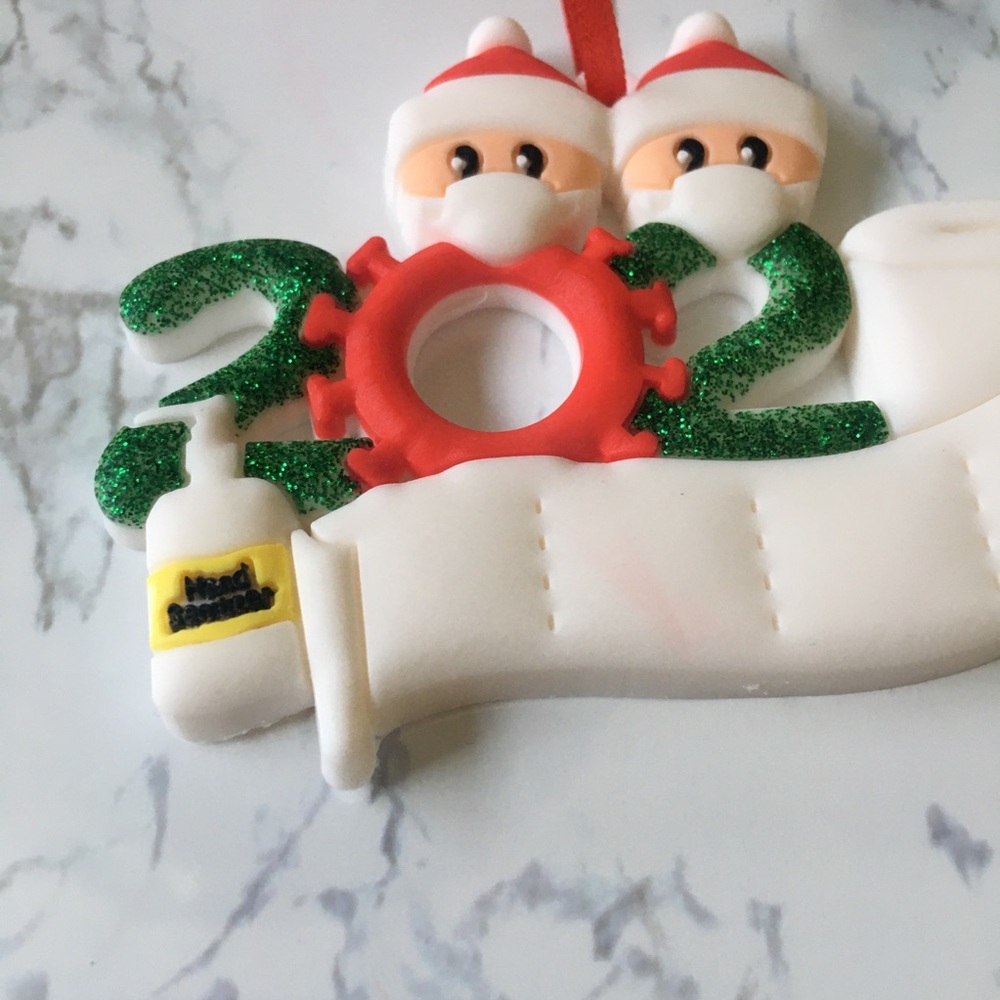 Family of 2 2020 Coronavirus Quarantine Ornament - Picture 2 of 6